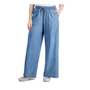 NWT Style & Co Petite Wide Leg Denim Pants